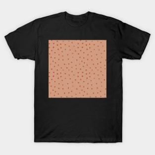 avery dots spotty pink clay terracotta woodland earth tones mushrooms toadstools T-Shirt